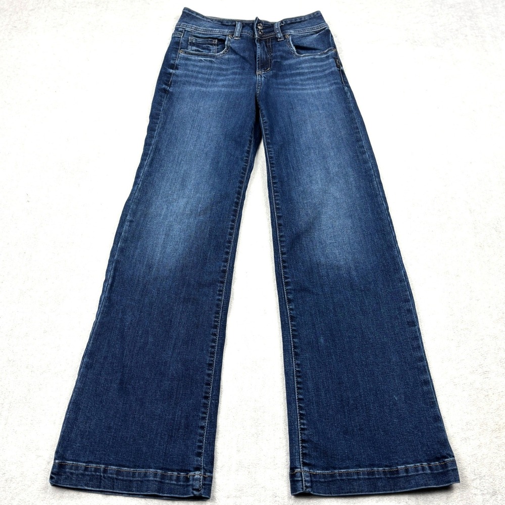 Silver Jeans Co Avery Trouser Jeans Womens 26x31 Dark Wash High Rise Wide Leg